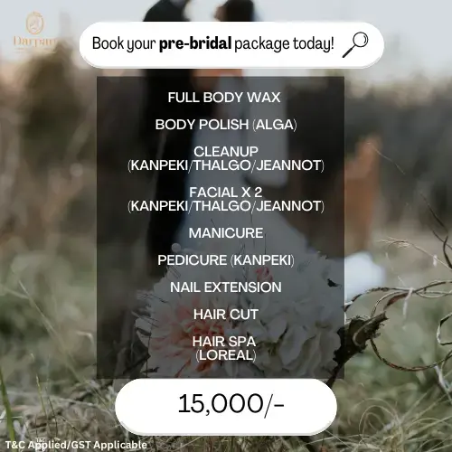 book your pre bridal 15000